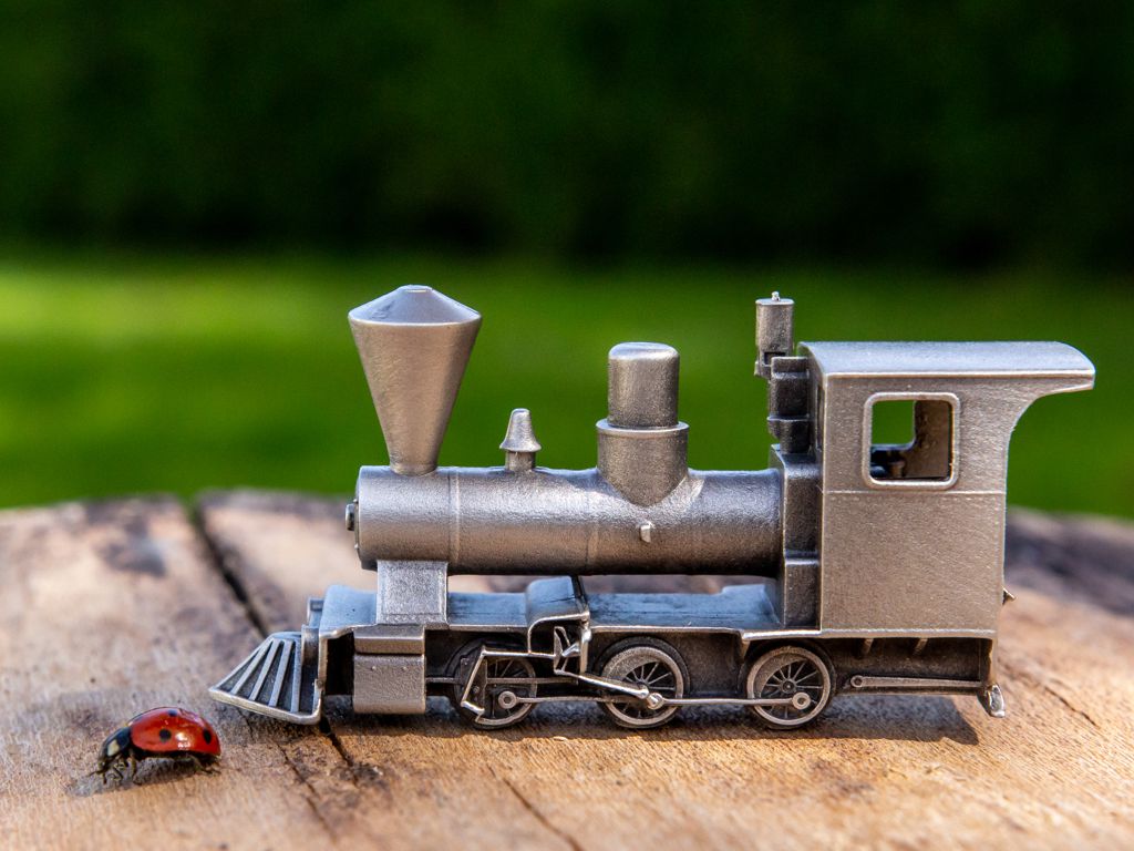 Rollecate, Gam’inBIZ, tinnen treintje, miniatuur, locomotief, miniature, train, pewter train